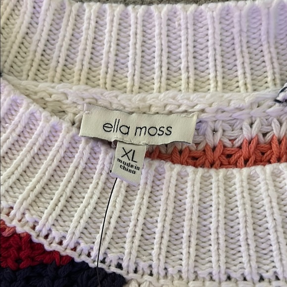 Striped Knit Sweater - Red, White, and Black - Picture 3 of 9